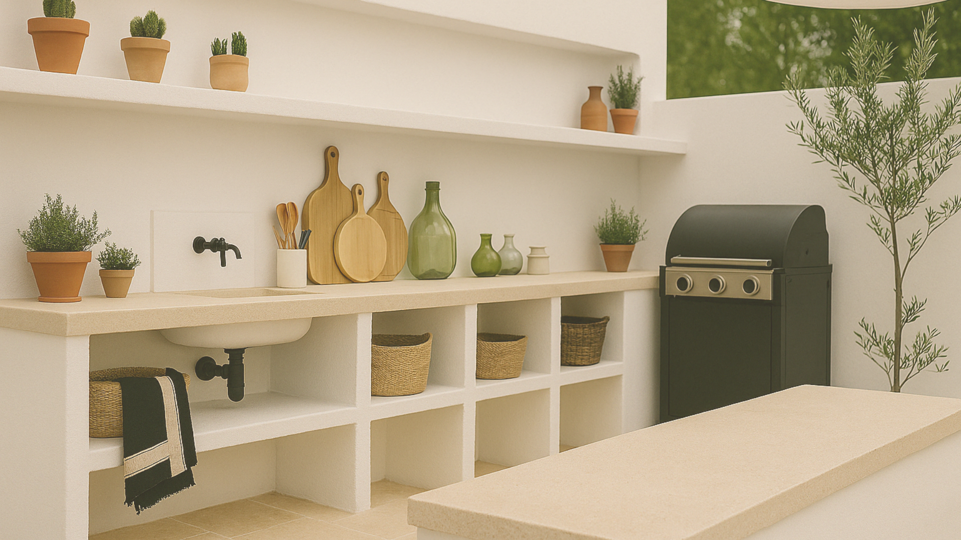 Outdoor-Küche & Grillplatz im Garten gestalten mit Naturstein – Tipps & Ideen