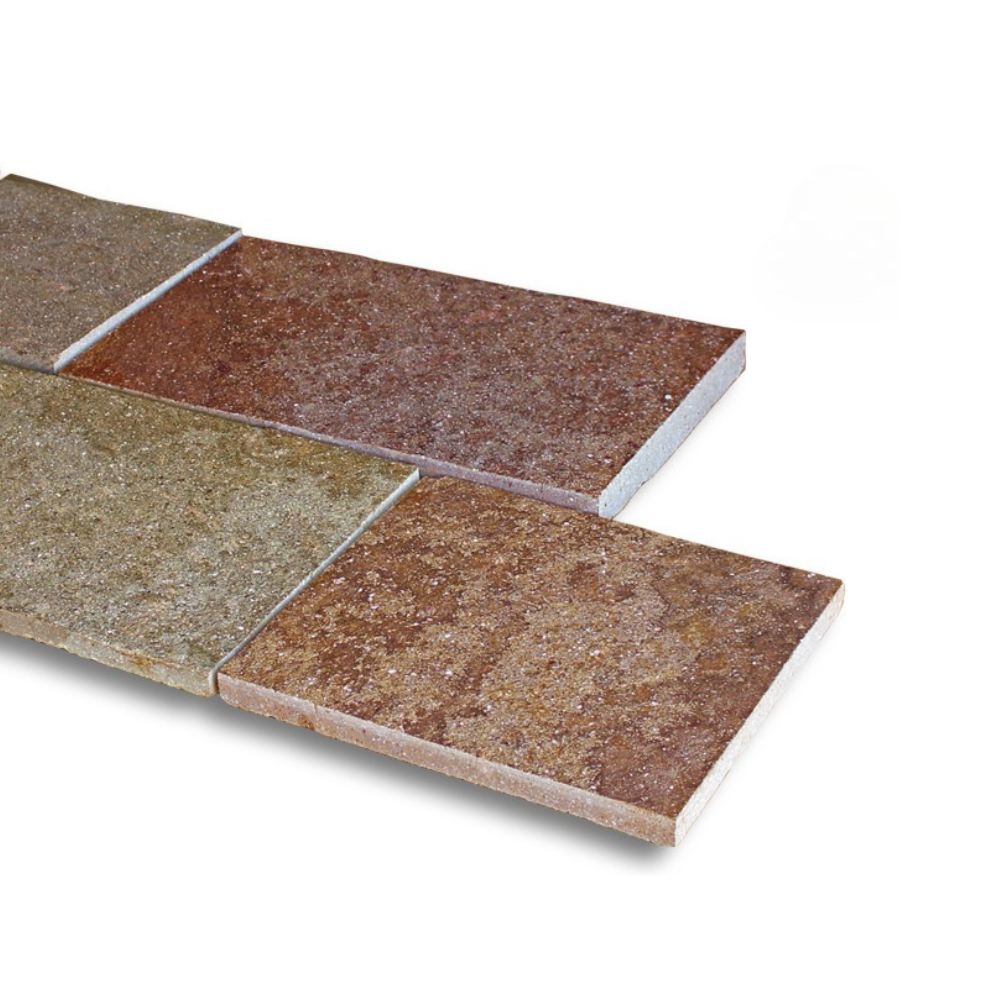 Bodenplatten Porphyr spaltrau, gesägte Kanten