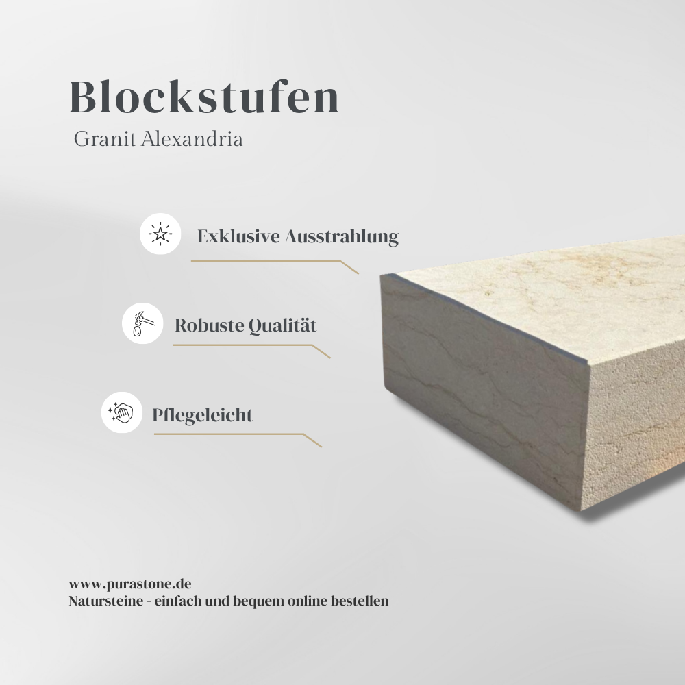 Blockstufen Alexandria Beige