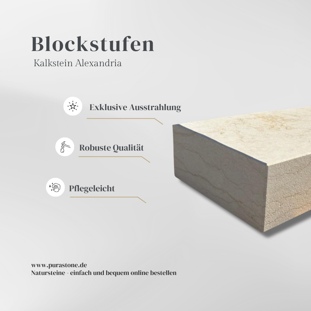 Blockstufen Alexandria Beige