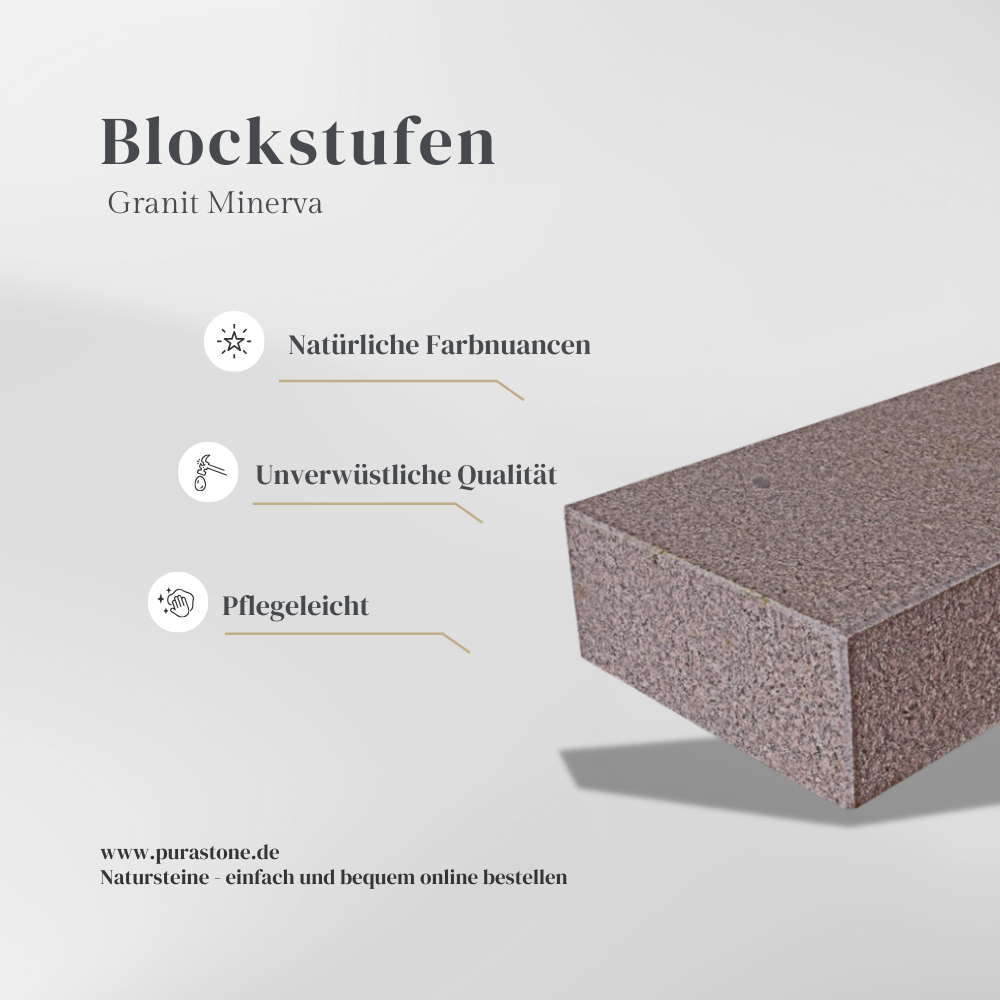 Blockstufen Granit Minerva