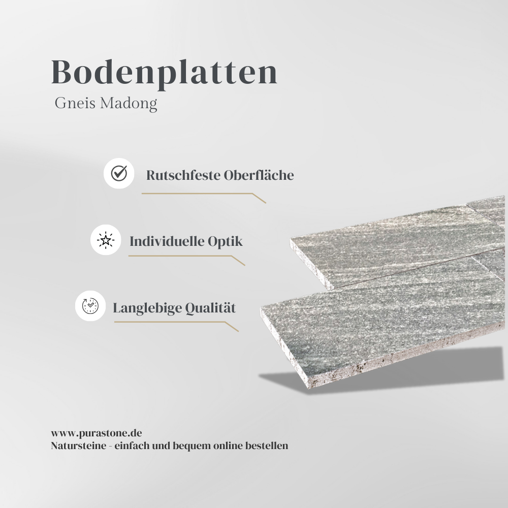 Bodenplatten Gneis Madong