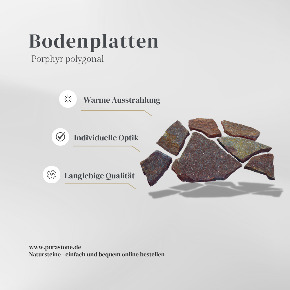 Bodenplatten Porphyr polygonal