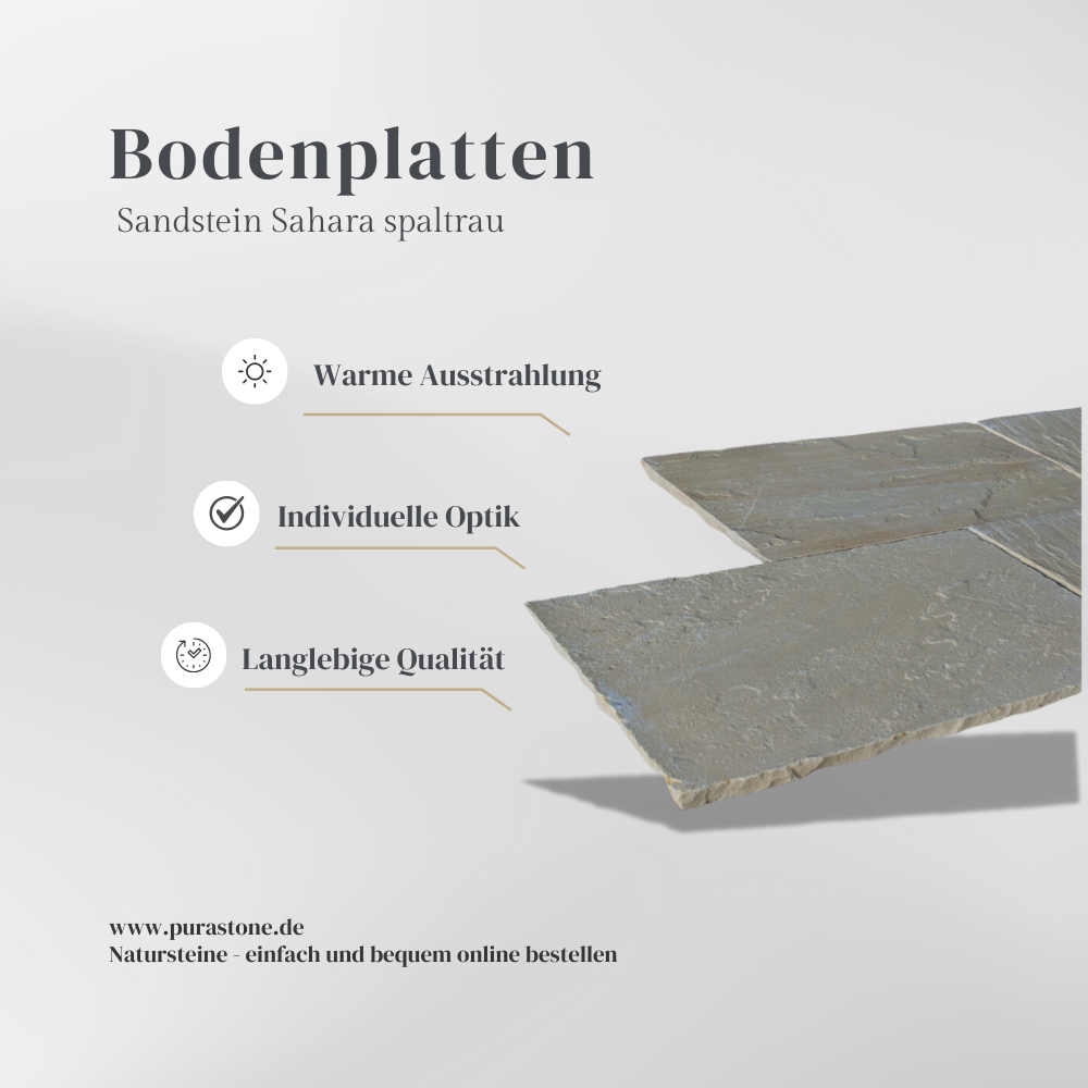 Bodenplatten Sandstein Sahara spaltrau