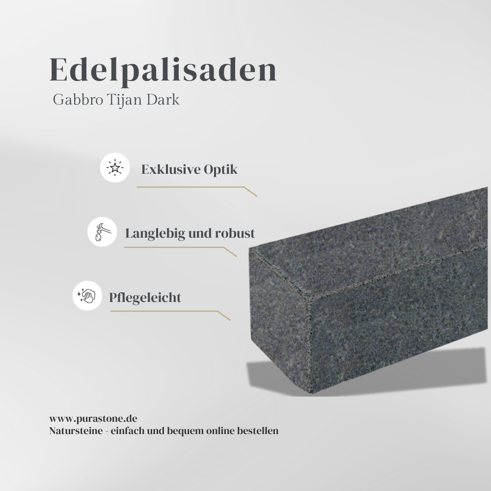 Edelpalisaden Gabbro Tijan Dark