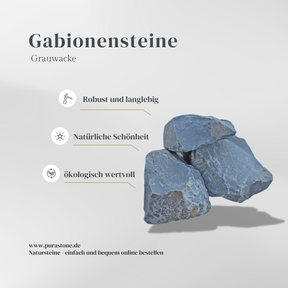 Gabionensteine Grauwacke