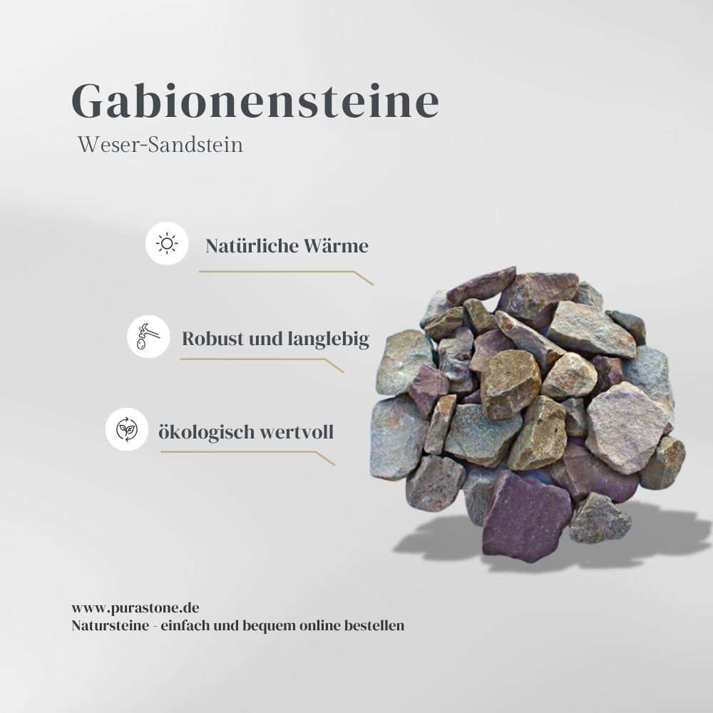 Gabionensteine Weser-Sandstein