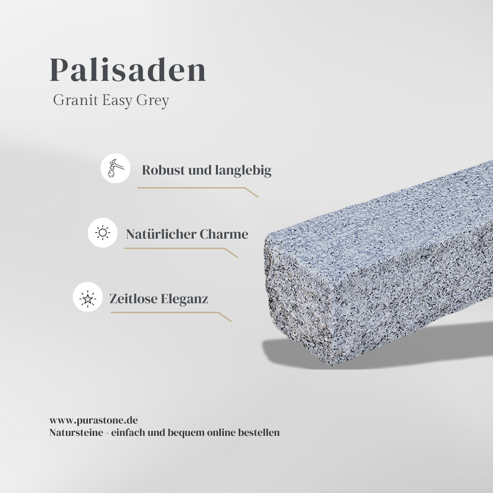 Palisaden Granit Easy Grey