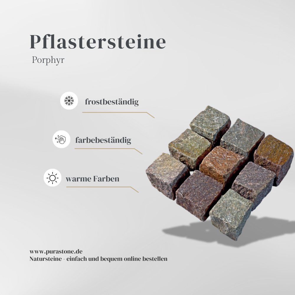 Pflastersteine Porphyr