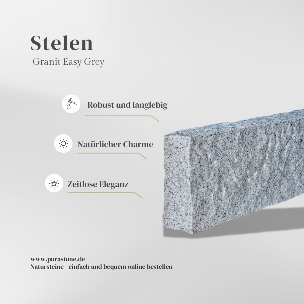 Stelen Granit Easy Grey