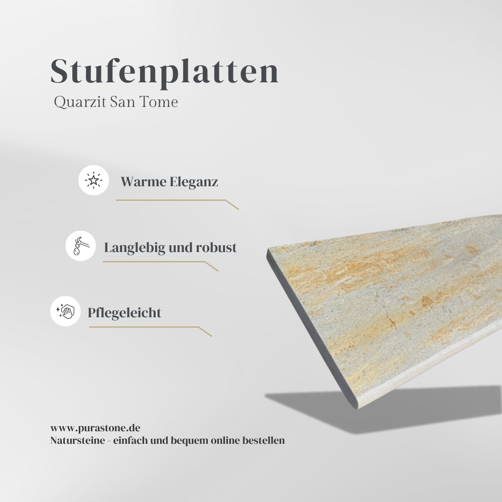 Stufenplatte Quarzit San Tome