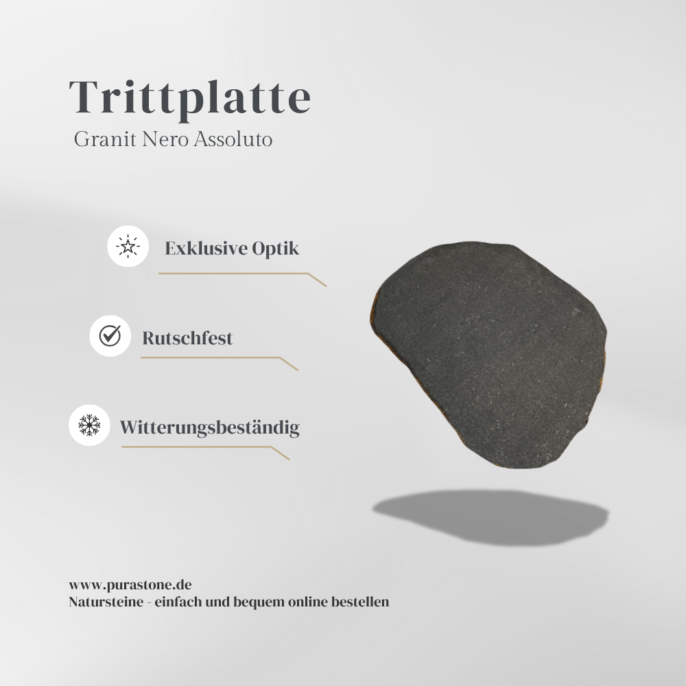 Trittplatten Nero Assoluto